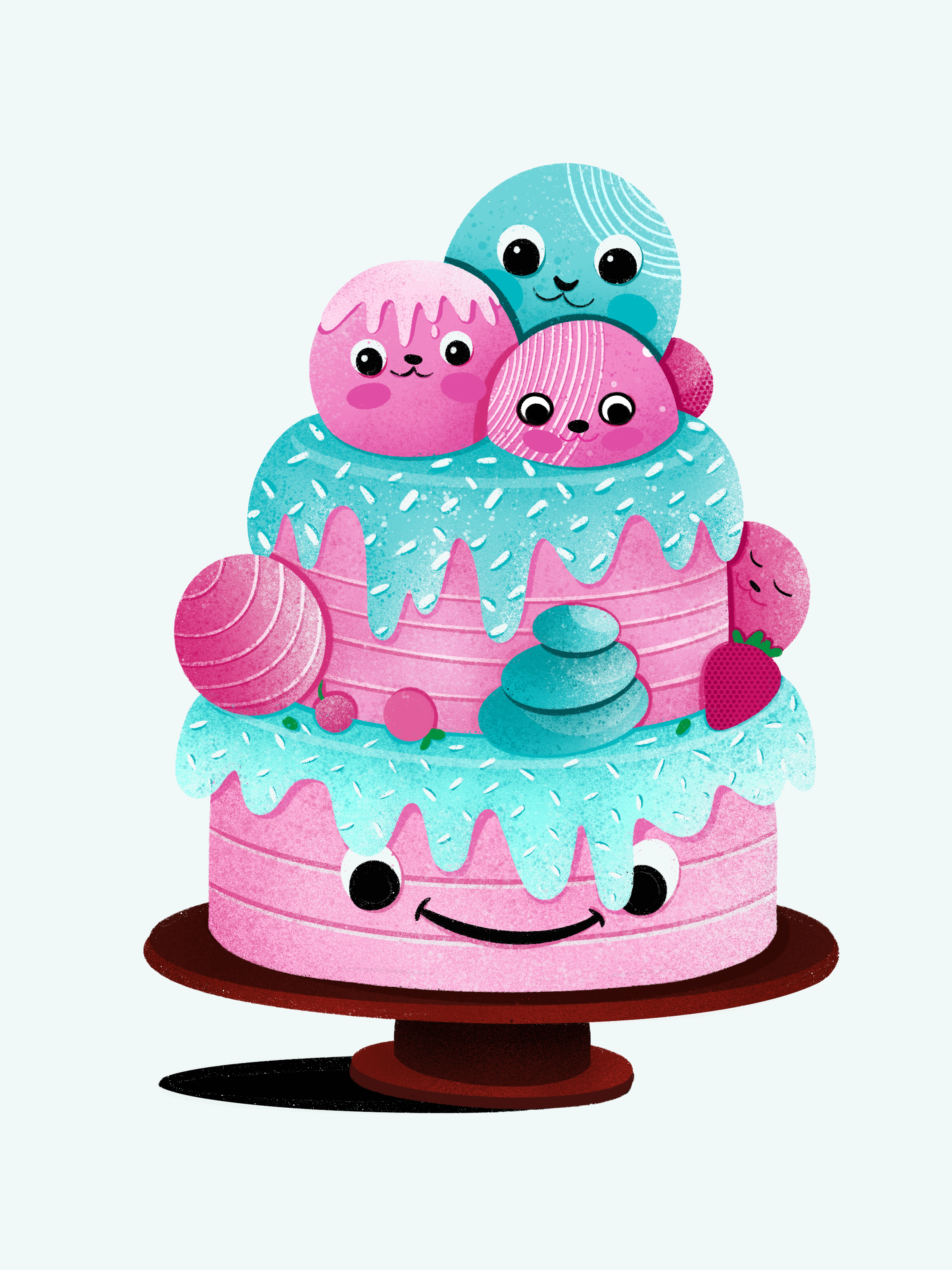 Birthday cake illustration hi-res stock photography and images - Alamy