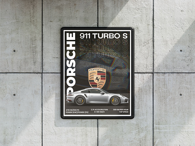 Poster Design- Porsche advertisement branding car car poster design digital art graphic design photoshop porsche porsche 911 turbo s porsche poster poster poster design poster mockup ui wall paper