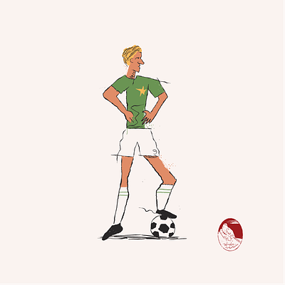 Football Player ball digitalart digitaldesign football graphicdesign illustration illustrator player retro soccer vector