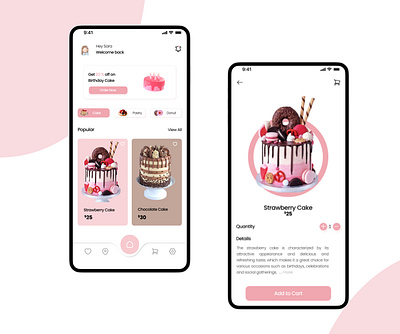 Cakes - UI mobile branding design mobile ui ux