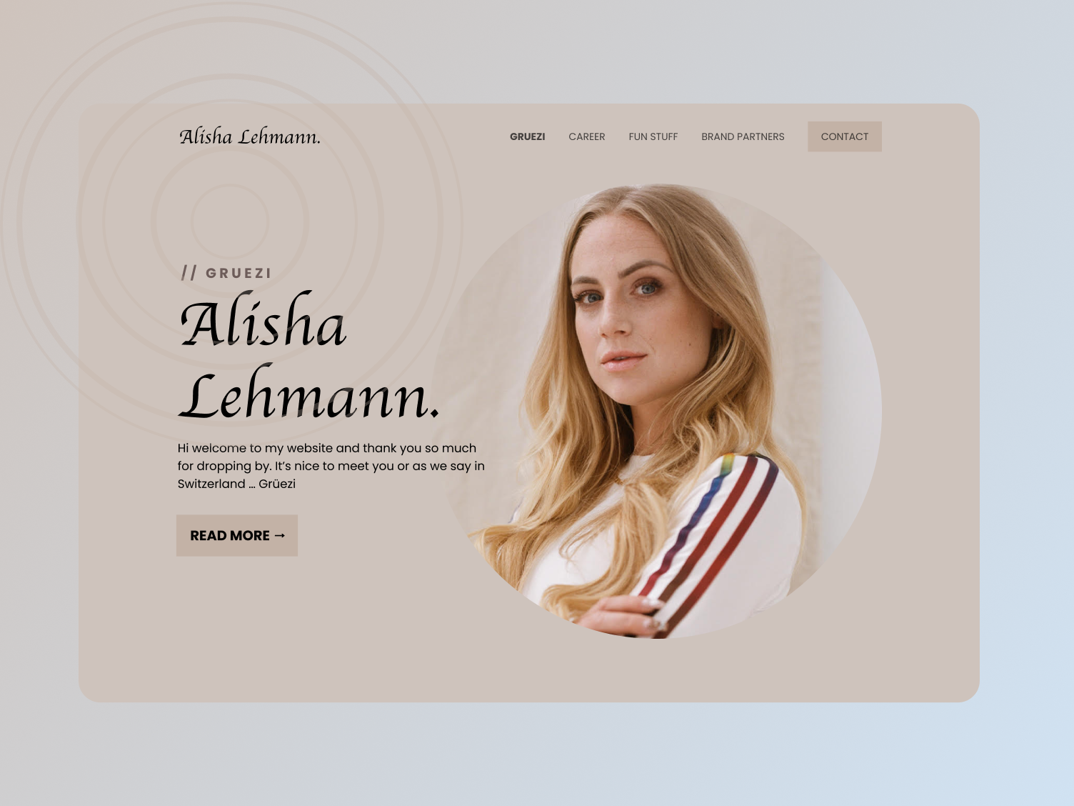 Alisha Lehmann Website by Oliver Gray on Dribbble