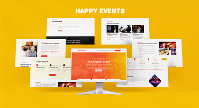 Happy Event - Event Company landing page branding event graphic design happy events landing page logo motion graphics service ui web