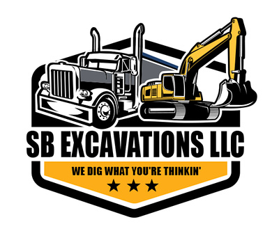 SB Excavations LLC earth work logo excavation logo logo deisgn