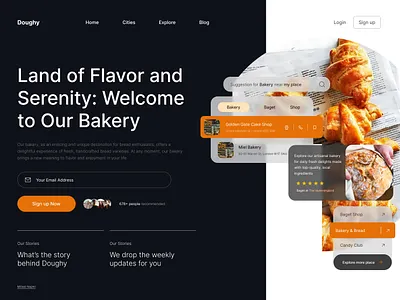 Bakery Shop - Hero Section bakery bakery shop candy design graphic design product design ui uiux ux web