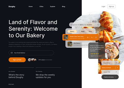 Bakery Shop - Hero Section bakery bakery shop candy design graphic design product design ui uiux ux web