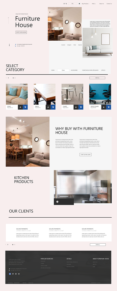 Furniture House UX/UI Design app branding design graphic design ui user experience user interface ux web web app web design