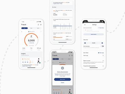 Step Tracker App adobe xd app figma interaction design mobile mobile app sketch ui ux visual design