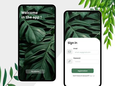 Plant Application app design plant ui ux