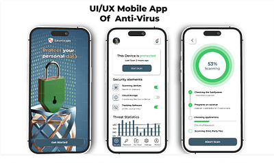 Anti_virus Mobile App Design anti virus app graphic design mobile app design ui uiux mobile app design