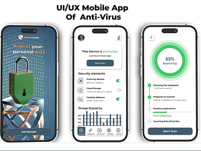 Anti_virus Mobile App Design anti virus app graphic design mobile app design ui uiux mobile app design