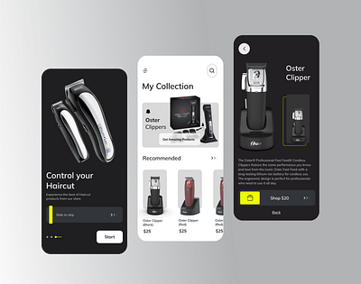 Ecommerce store - Clippers app design design digital products ecommerce ecommerce app ecommerce store mobile app mobile app design product design ui uiux uiux design ux ux design