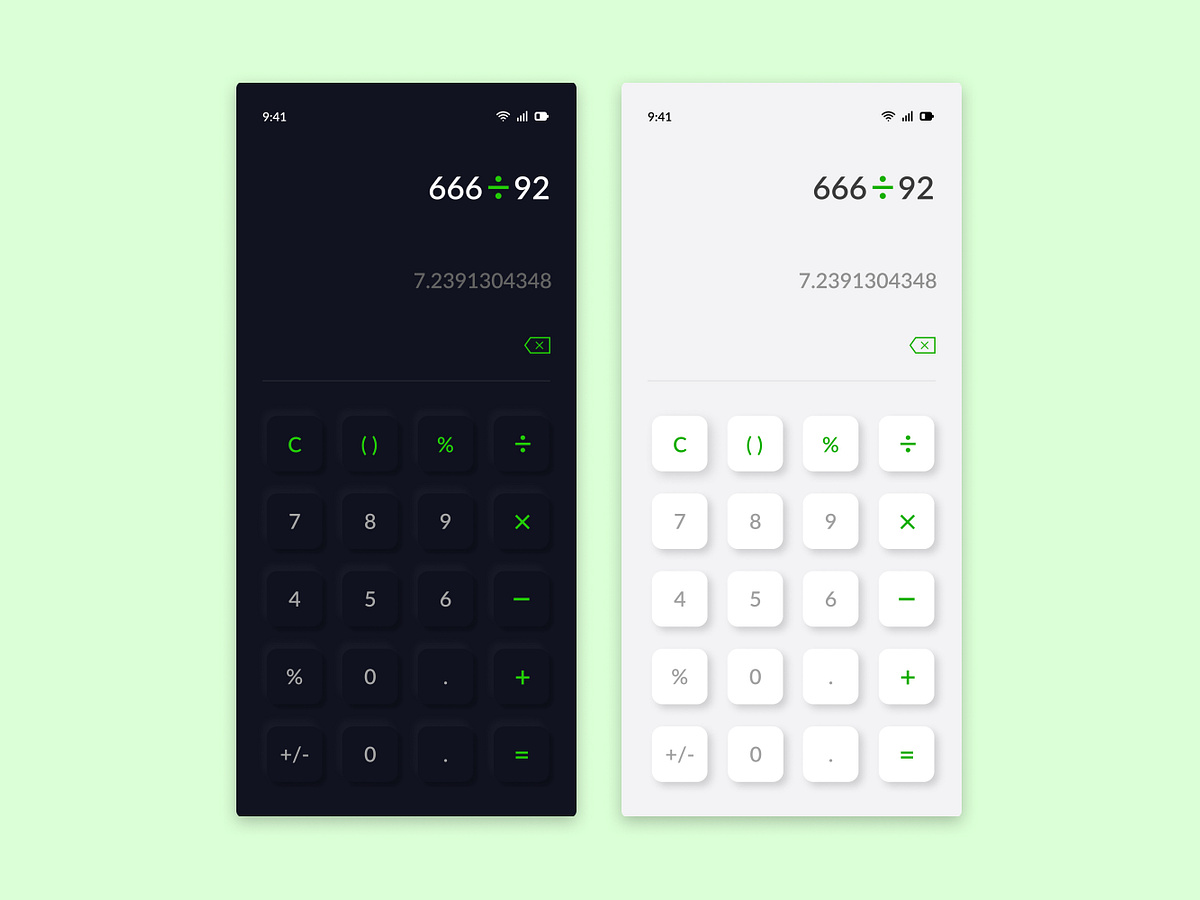 Calculator UI designs, themes, templates and downloadable graphic ...