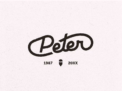 Peter type treatment brand branding design graphic design illustration logo loop mark name peter type vector