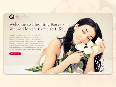 Blooming Roses - UPDATED branding custom design design graphic design illustration landing page logo ui ux uxui web design