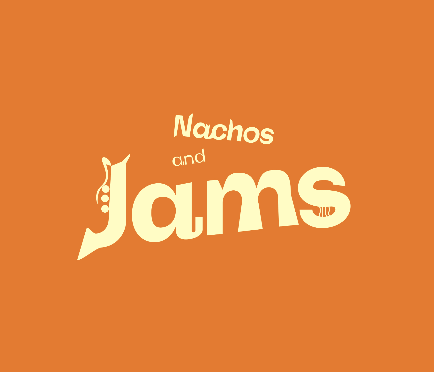 Nachos & Jams Brand Design band bar brand identity branding color pallet illustrations mexican food musical instruments open mic poster resturant vector