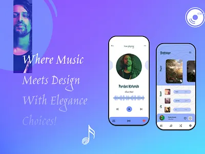 "Harmonia: Where Music and Design Converge" app color design figma graphic design icons music app typography uiux user interface ux