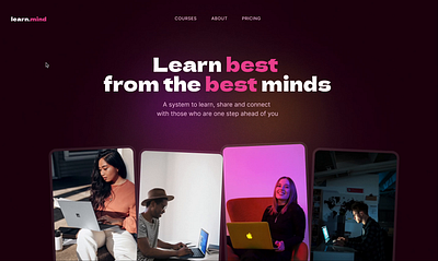 learn.mind — Landing page course landing landing page practice