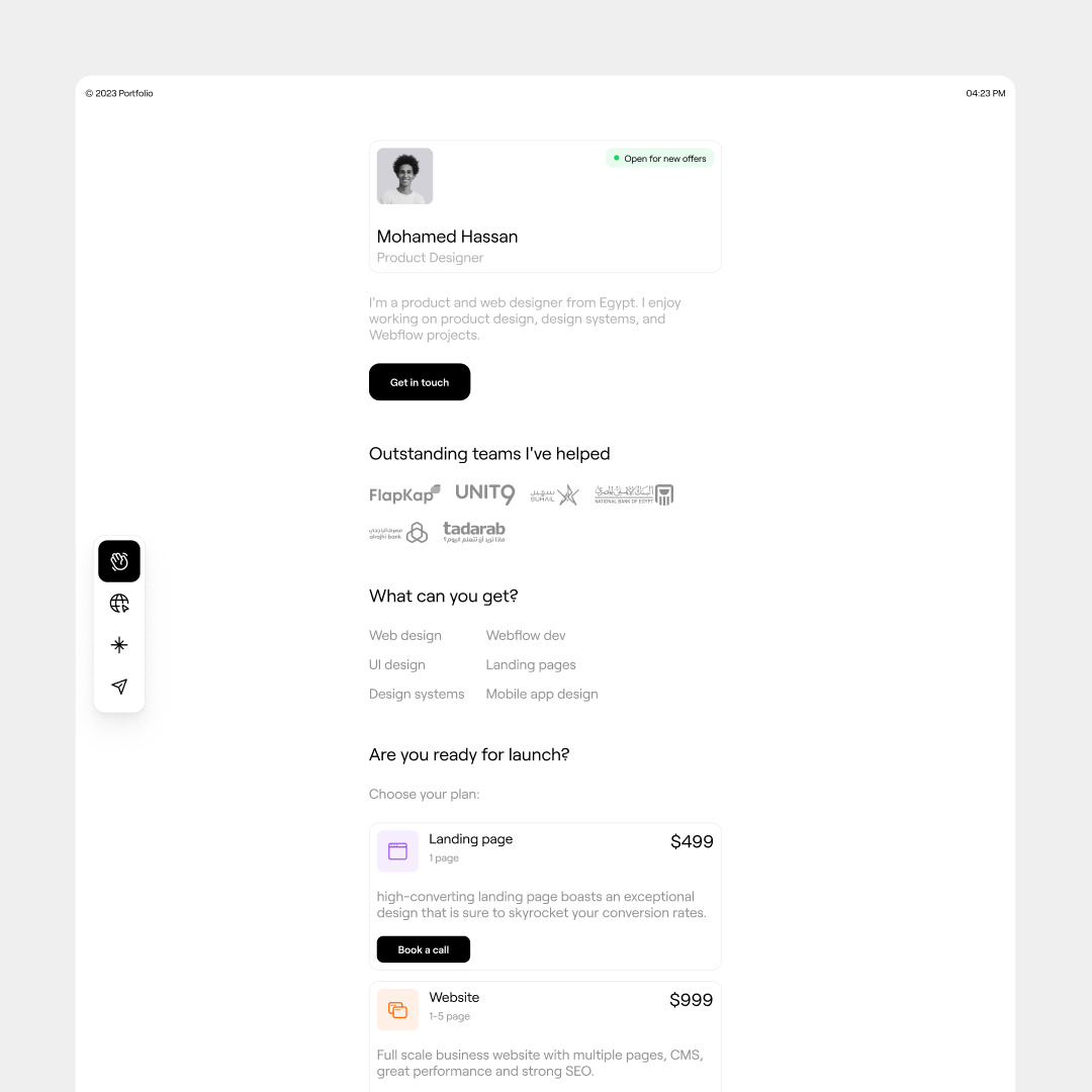 Portfolio v2 design graphic design minimal mohamed hassan portfolio product design ui user experience userinterface uxmohamed web web design