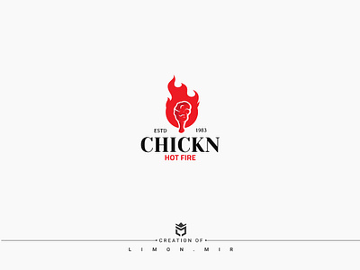 Chickn Hot Fire / Restaurant logo branding chickn graphic design logo logo design