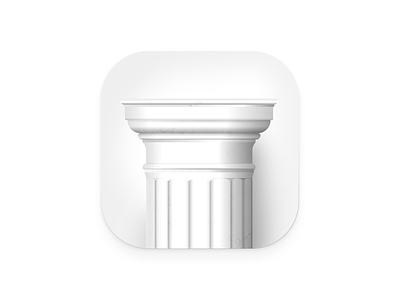 Stoamods icon 3d ancient app greek icon pillar vector