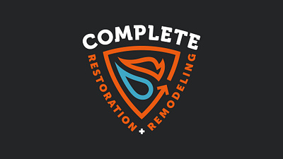 Complete Restoration + Remodeling Logo brand identity branding graphic design logo logo design