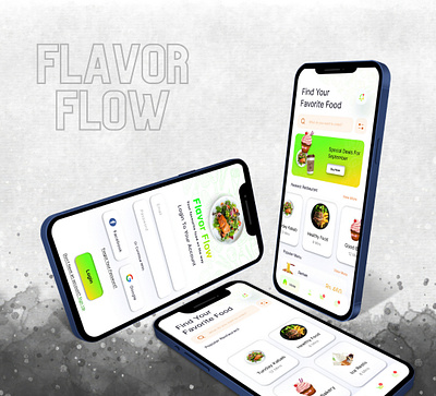 Flavor Flow app design design food app food design graphic design ui uiux