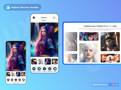 Gallery Section Design app design gallery image tips ui user experience user interface ux viewer web