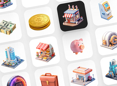 Free 3D icons pack / business theme 3d 3d assets 3d design 3d icon 3d icon set 3d icons 3d pack 3d set 3d ui business business 3d business ui cash coins crypto financial icon pack isometric isometric icons money