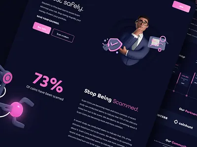 💥 Stay Safu website design 👑 branding crypto website design graphic design landing page design staysafu typography ui uiux web design web ui website design website ui ux