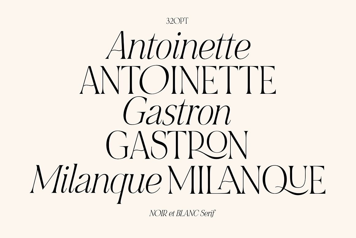 NOIR et BLANC Stylish Serif by Fonts Design on Dribbble