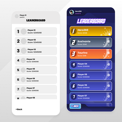 Prompt: Leaderboard app dailyui design figma game graphic design illustration ui ux