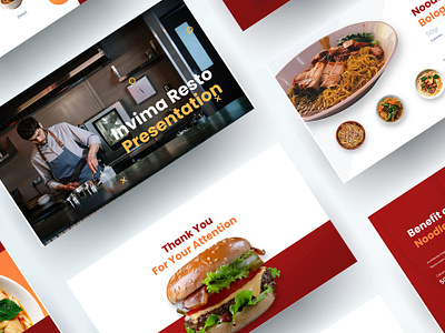 Food and Resto Presentation Design branding design food food preesentations graphic design illustration powerpoint powerpoint presentations presentation presentation template resto resto presentation design template design ui ux vector