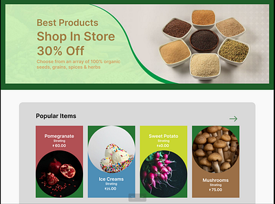 Web Based System's UI Design For Online Grocery Shop responsiveness web design
