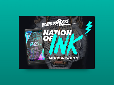 WannaDoRocks - Tattoo NFT Marketplace (UI/UX Design & Webflow) adobe xd figma logo nft responsive tattoo ui ux web development webdesign webflow website