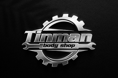 Tinman Body Shop Logo 3d branding design graphic design illustration logo typography