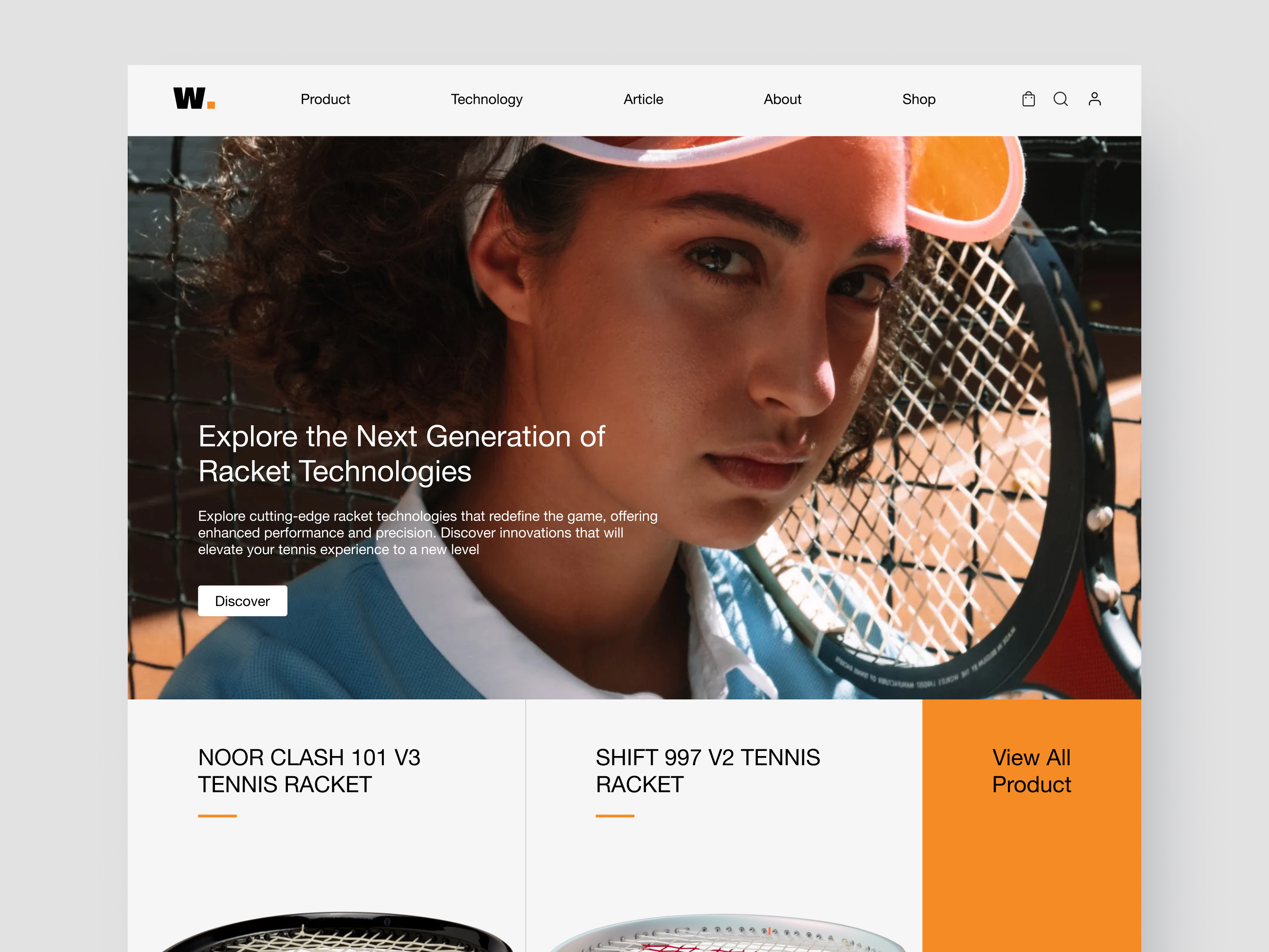 Wasto - Tennis Store Landing Page bento grid clean clean minimalist hero section landing landing page men minimalist racket sports sports website tennis tennis open ui landing page unisex web web design webdesign website women