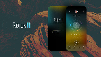 Rejuv1 Meditation App Concept branding dribbble figma minimal product design ui uiux ux design