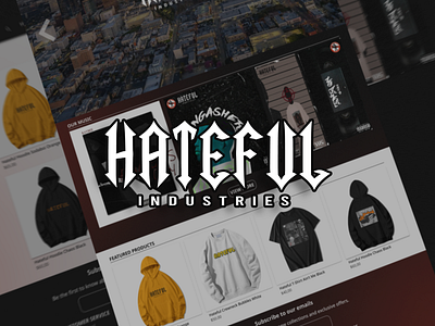 Hateful Industries - Website Design figma graphic design ui ui design uiux ux ux design website website design