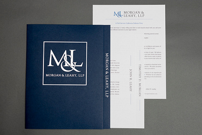 Morgan & Leahy About Folder branding graphic design identity print design print materials promotional folders promotional materials