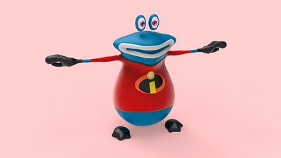 Incredible Globox 3d character charactermodelling globox rayman zbrush