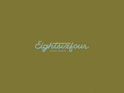 eightsixfour lettering logo vector