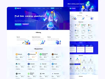 Cola Mine Pool Website design icon illustration ui ux web