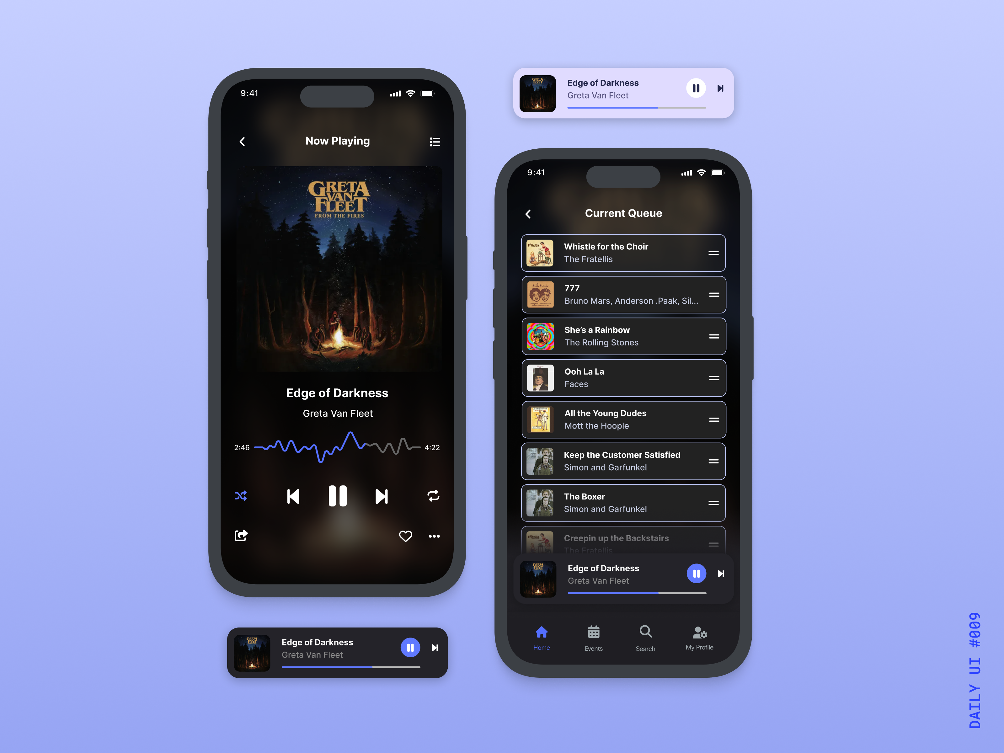 Daily UI #009: Music Player branding daily ui challenge dailyui design product design ui ui design ux ux design
