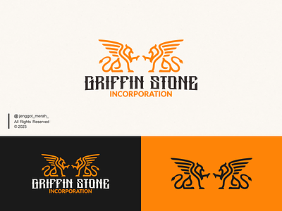 GRIFFIN LOGO DESIGN animal branding eagle fantasy finances financial fire griffin griffon gryphon icon incorporation law legal service lion logo mark protection real estate wings