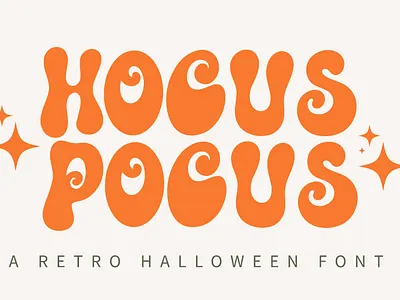 Hocus Pocus - A retro halloween font 70s font 80s font bold font bubbly font cricut font goodnotes font groovy font handwritten font hippie font procreate font retro font retro halloween font scary font silhouette font spooky font sublimation font vintage font