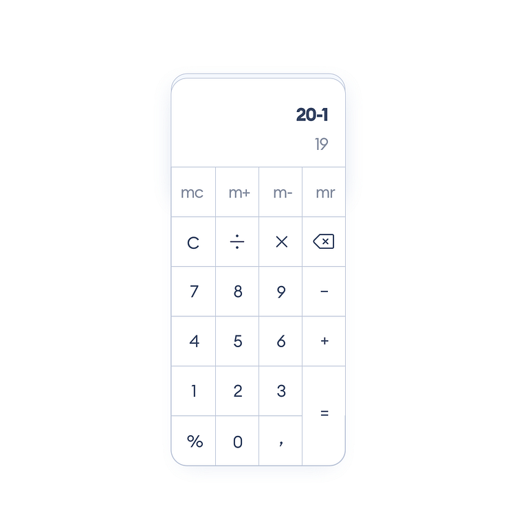Daily UI Challenge - Simple Calculator by Tony Farah on Dribbble