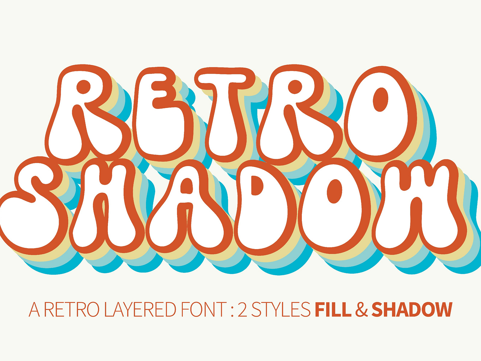 Retro Shadow - A retro layered font by BitongType on Dribbble