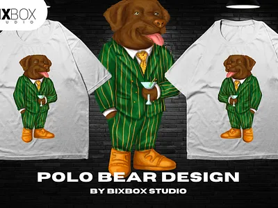 Streetwear Design Polo for T-Shirt and Clothing-Labrador Gentle cartoon character clothing design graphic design illustration streetwear design tshirt design
