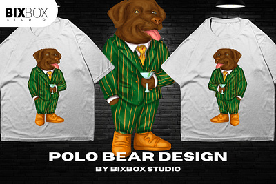 Streetwear Design Polo for T-Shirt and Clothing-Labrador Gentle cartoon character clothing design graphic design illustration streetwear design tshirt design