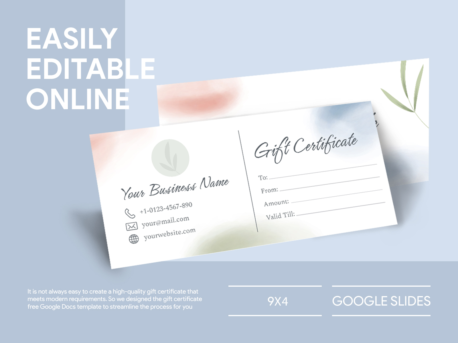 Gift Certificate Free Google Docs Template by Free Google Docs Templates -  gdoc.io on Dribbble